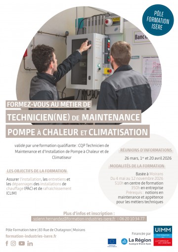 Flyer FPE Technicien Maintenance Pompe Chaleur et Clim_2026